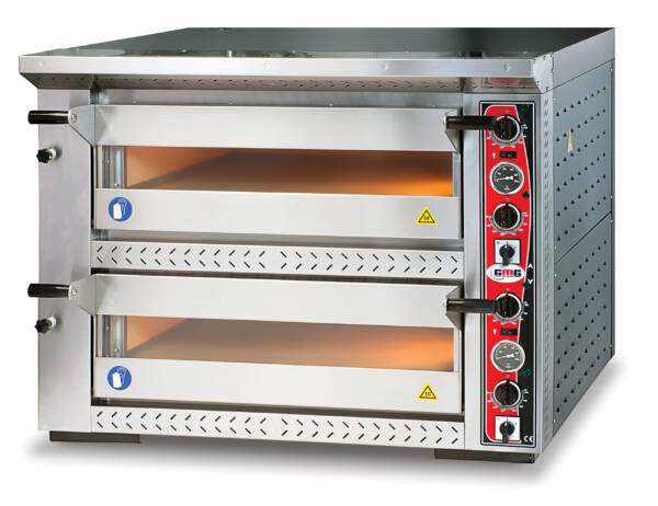 GMG - Pizzaofen PG66 DE - elektrisch - 6+6x Ø33cm | 15kW | 400V - Edelstahl 2 Backkammern